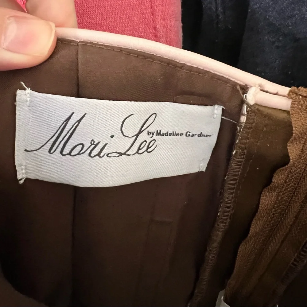 💥SOLD💥 Y2k Mori Lee by Madeline Gardner Brown Two Piece Prom Style Dress - Picture 4 of 4